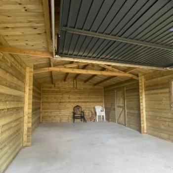 Garage en bois 2 pentes